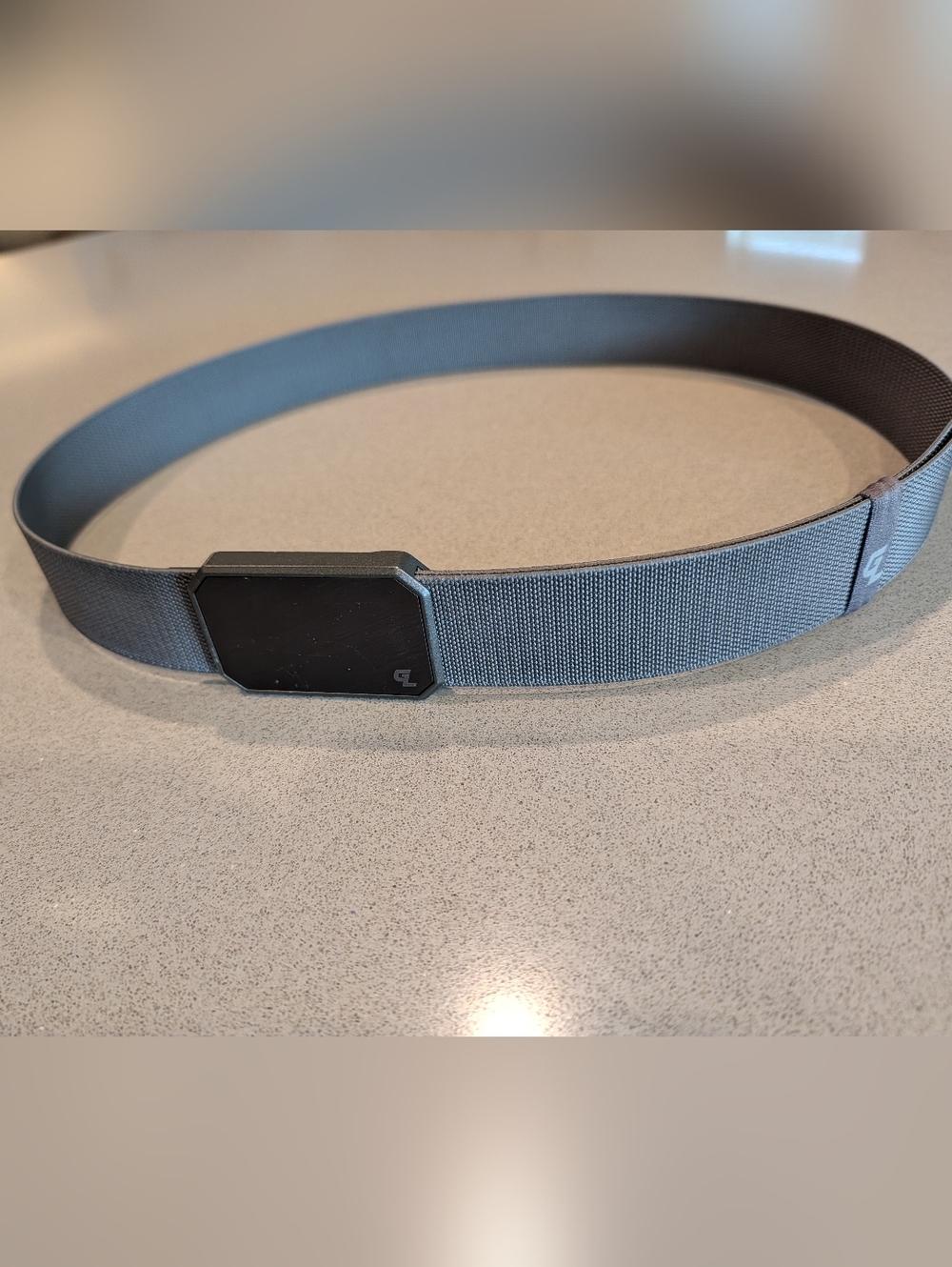 Groove Life Adjustable Gray Webbing Belt with Matte Gray Buckle